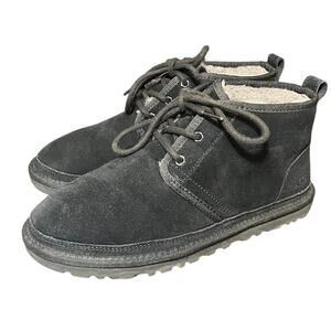 UGG Neumel Chukka Boot‎ - Black Suede Shoes Mens Size 9 Insulated Sherpa Lined